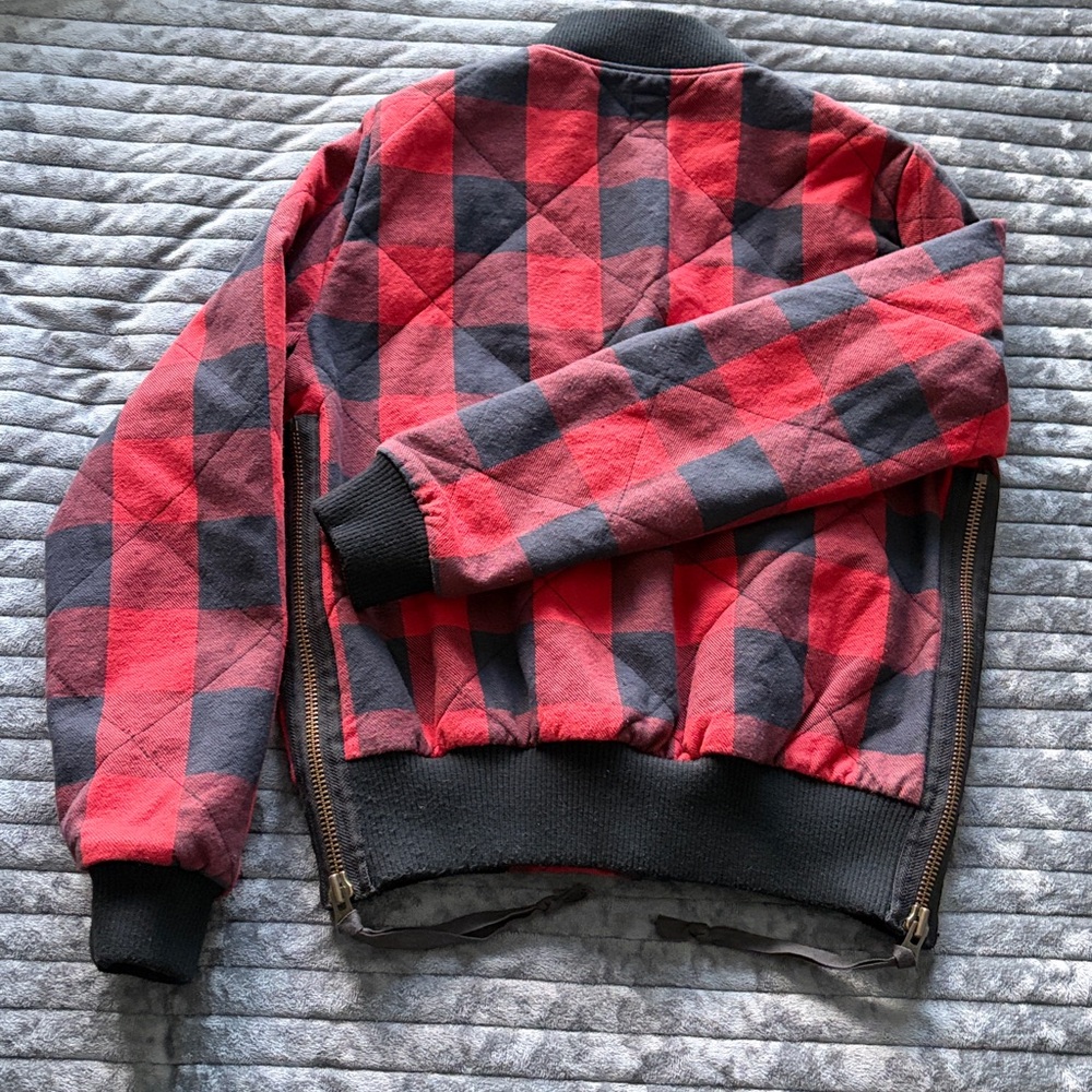 NSF Quilted Plaid Bomber Jacket - Picture 6 of 11